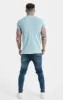 Blue Script Embroidery Muscle Fit T-Shirt sold by Siksilk