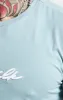 Blue Script Embroidery Muscle Fit T-Shirt sold by Siksilk