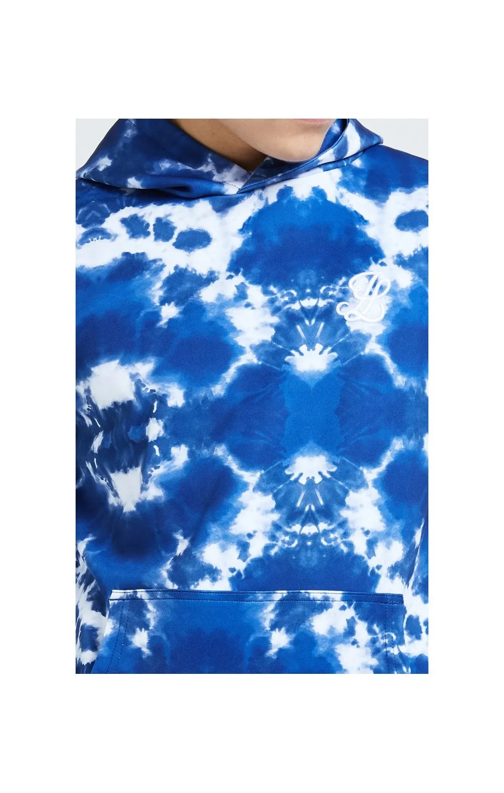 Illusive London Tie Dye Print Hoodie - Blue & White sold by Siksilk product image thumbnail 2