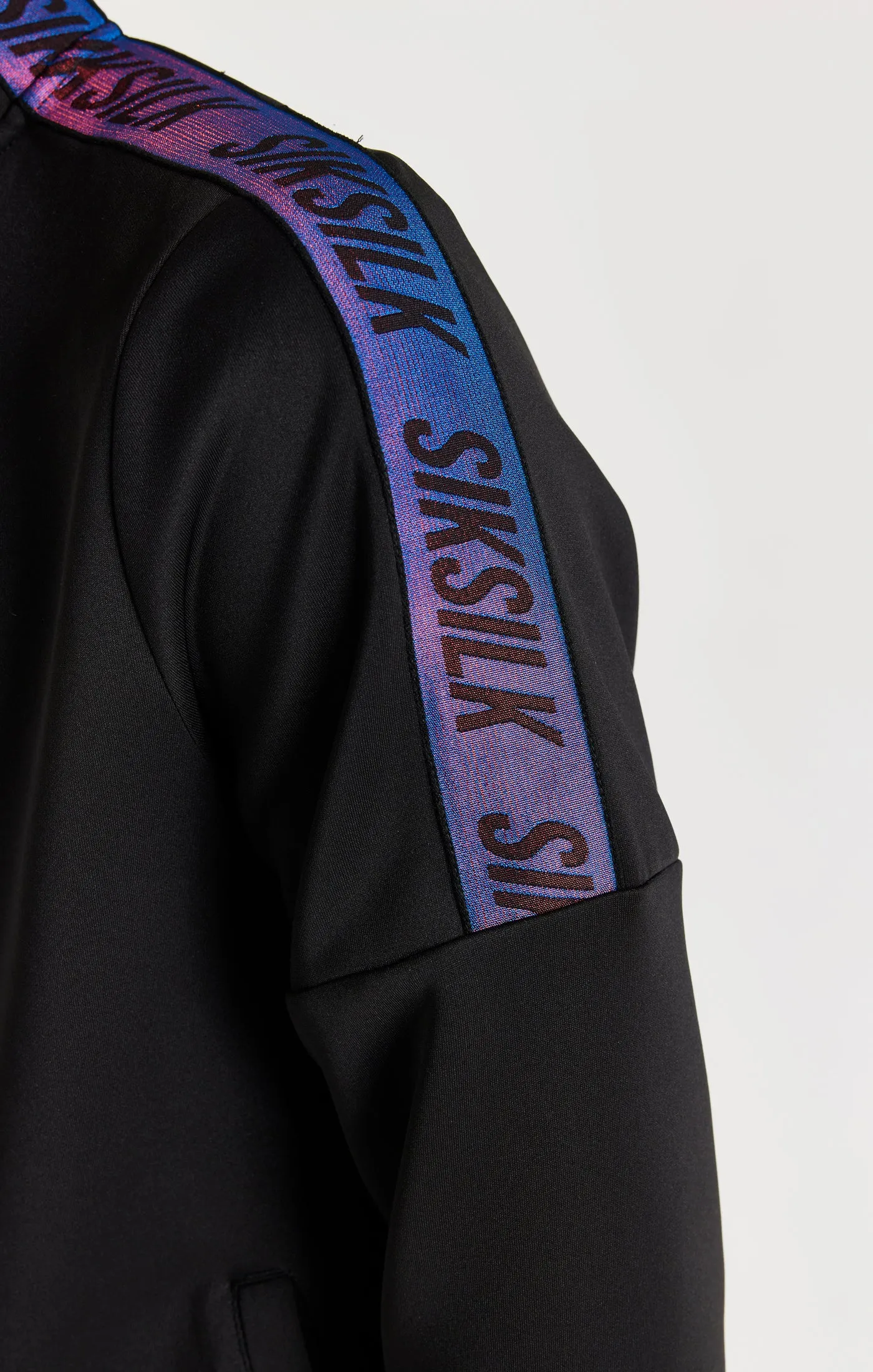 SikSilk Iridescent 1/4 Zip Funnel Neck - Black sold by Siksilk product image thumbnail 2