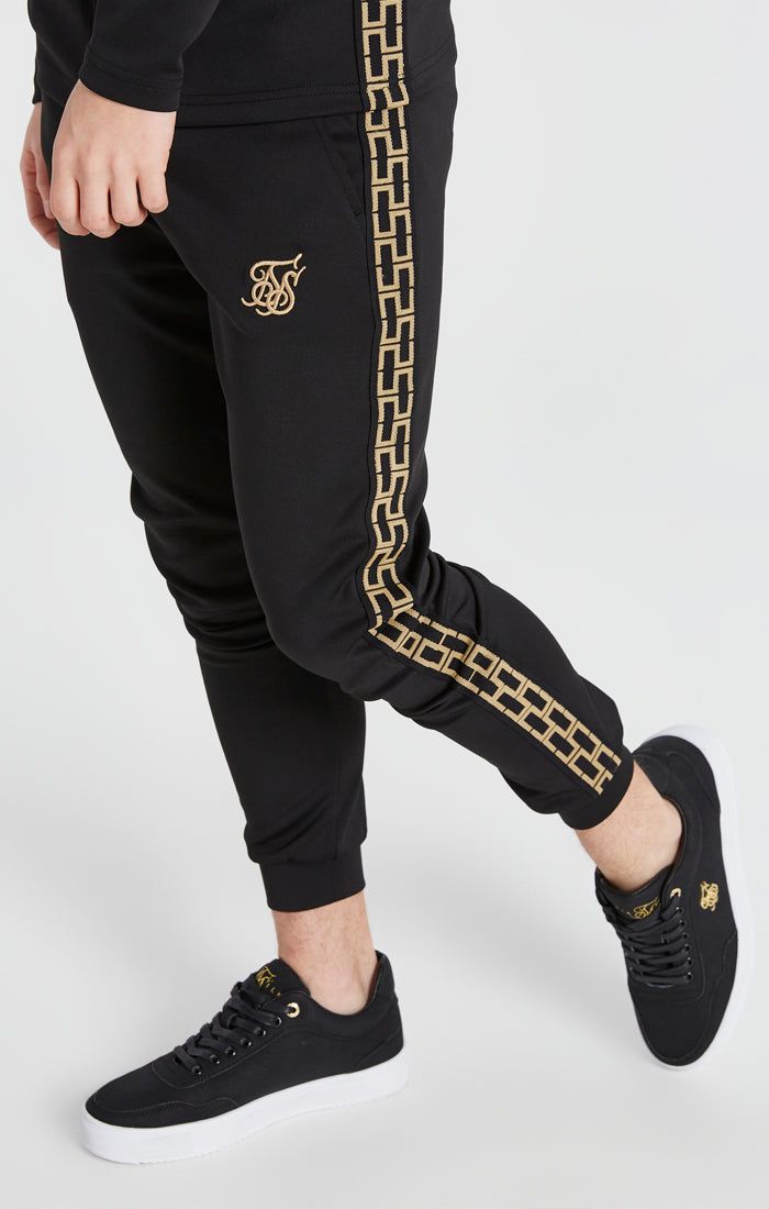 Boys Black Taped Jogger sold by Siksilk