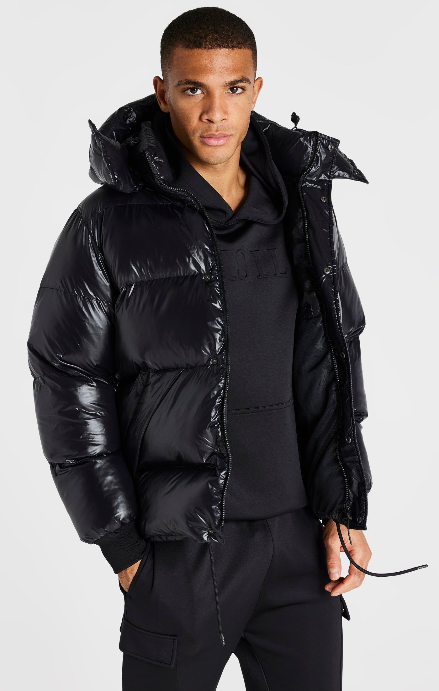 Black Puffer Jacket sold by Siksilk product image thumbnail 2
