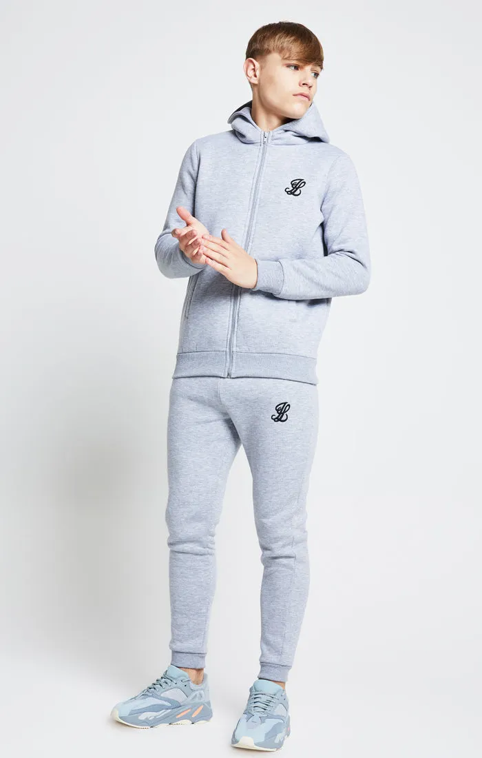 Boys Illusive Grey Marl Essentials Zip Thru Hoodie sold by Siksilk product image thumbnail 3