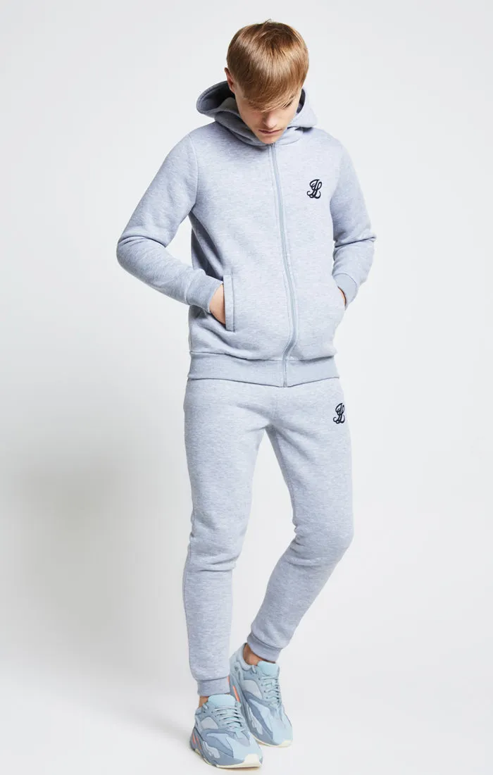 Boys Illusive Grey Marl Essentials Zip Thru Hoodie sold by Siksilk product image thumbnail 4