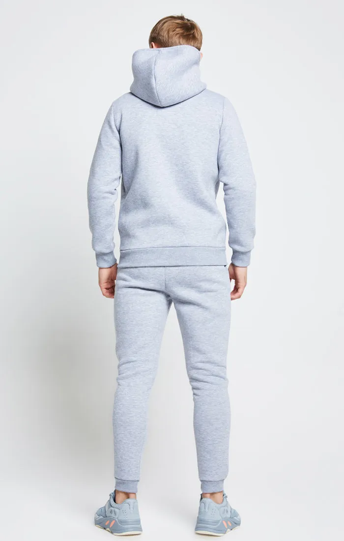 Boys Illusive Grey Marl Essentials Zip Thru Hoodie sold by Siksilk product image thumbnail 5