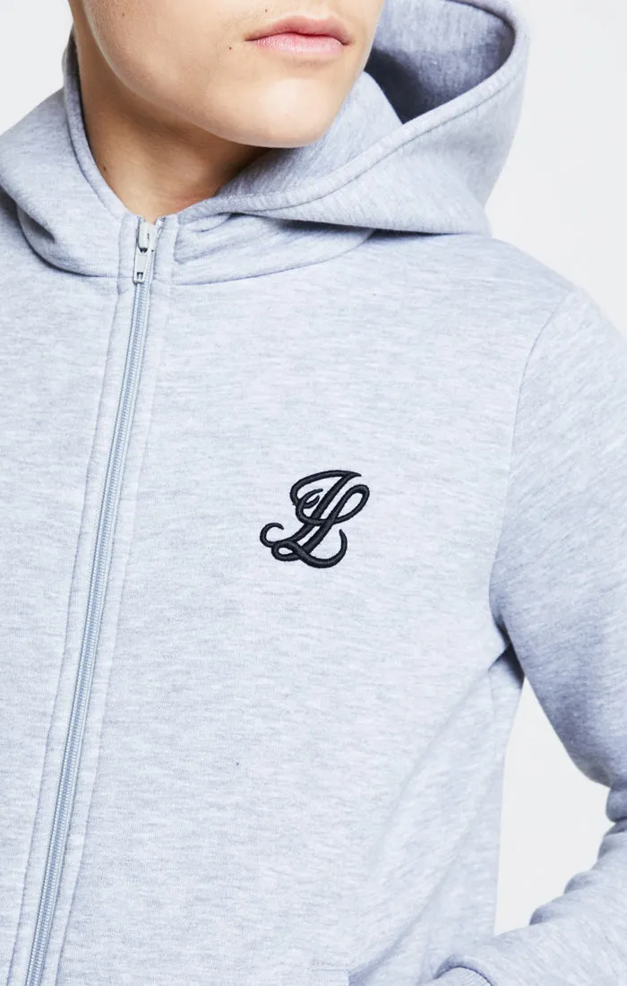 Boys Illusive Grey Marl Essentials Zip Thru Hoodie sold by Siksilk product image thumbnail 2