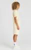 Ecru Embossed Relaxed Fit T-Shirt sold by Siksilk