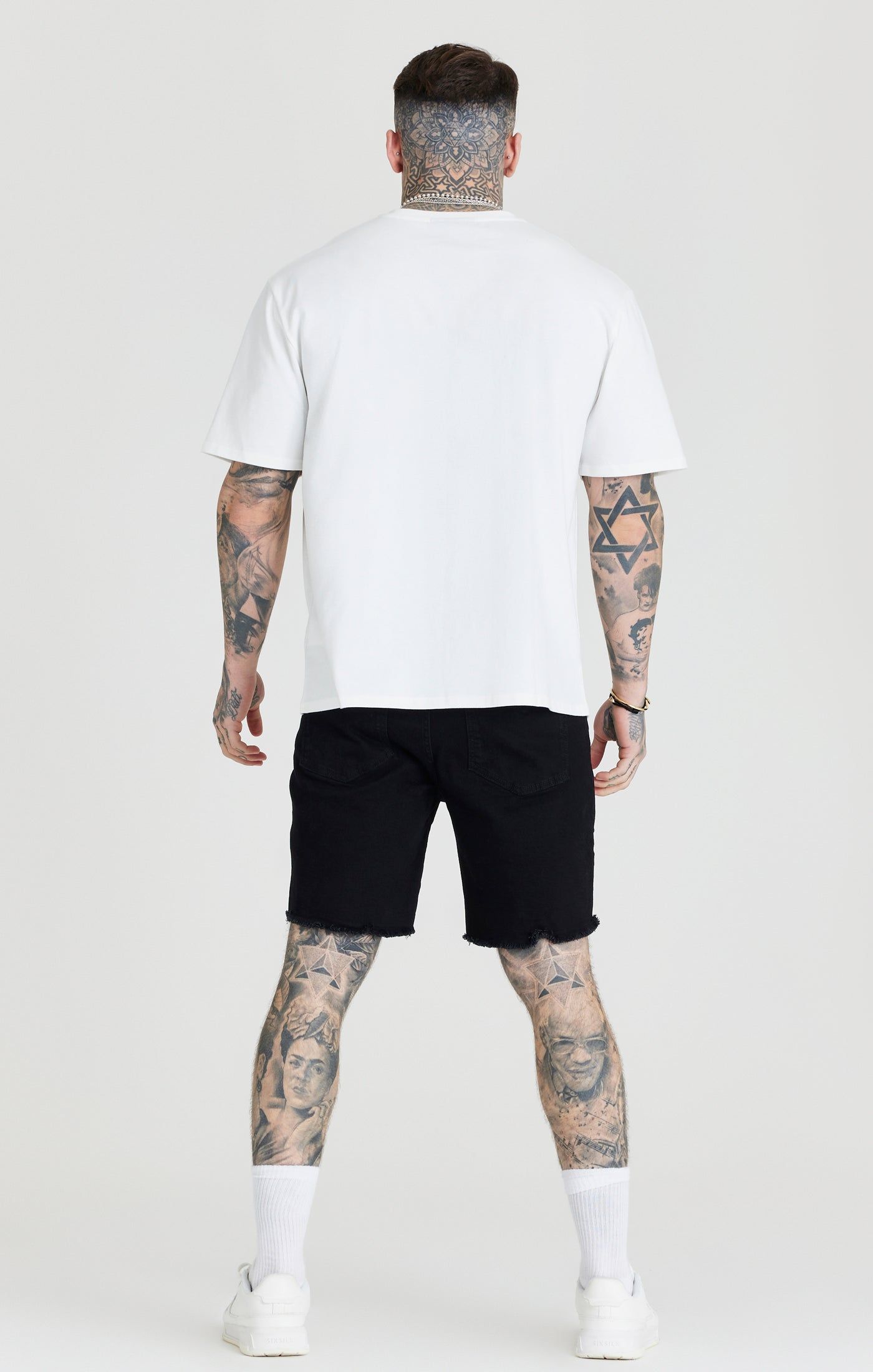 Ecru Floral Embroidery Oversized T-Shirt sold by Siksilk product image thumbnail 4