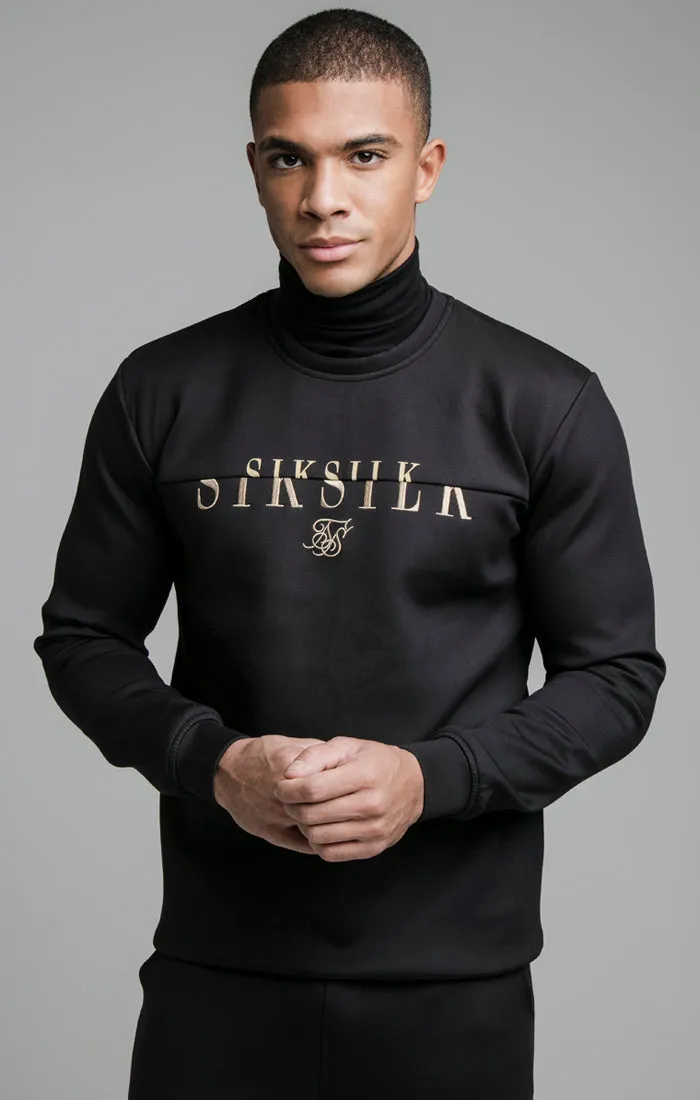 SikSilk Division Crew Neck Sweater - Black sold by Siksilk
