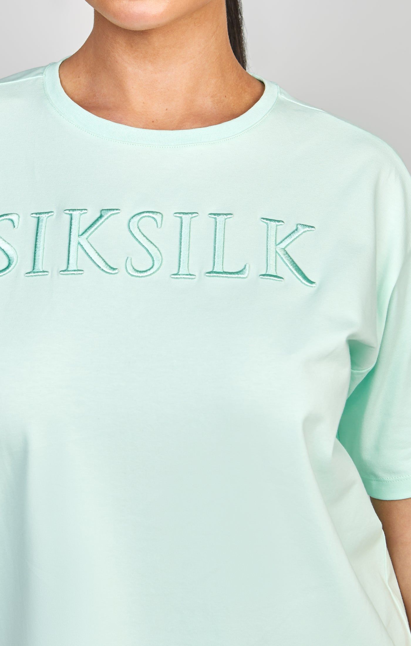 Mint Embroidered Boyfriend T-Shirt sold by Siksilk product image thumbnail 2