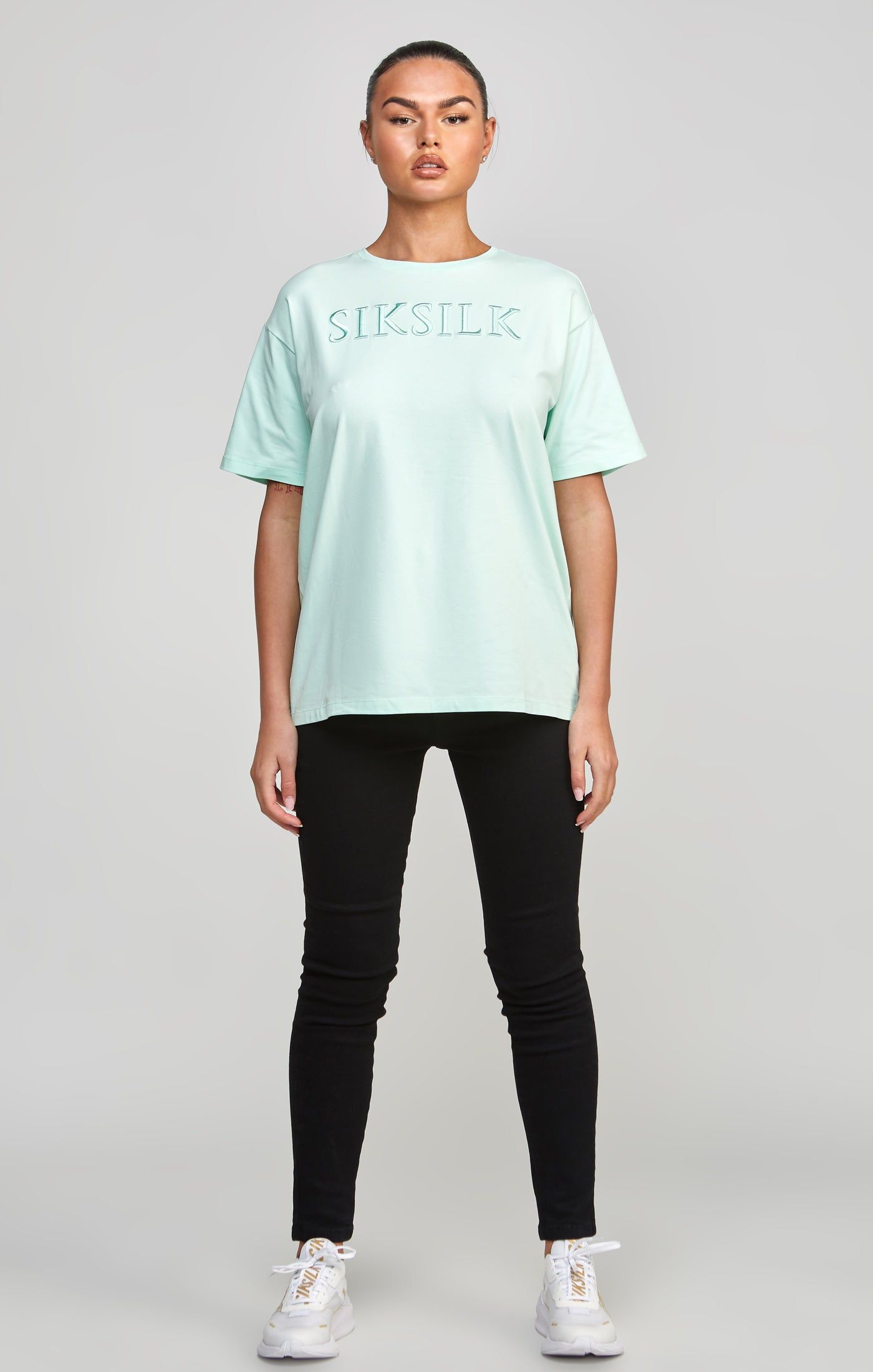 Mint Embroidered Boyfriend T-Shirt sold by Siksilk product image thumbnail 3