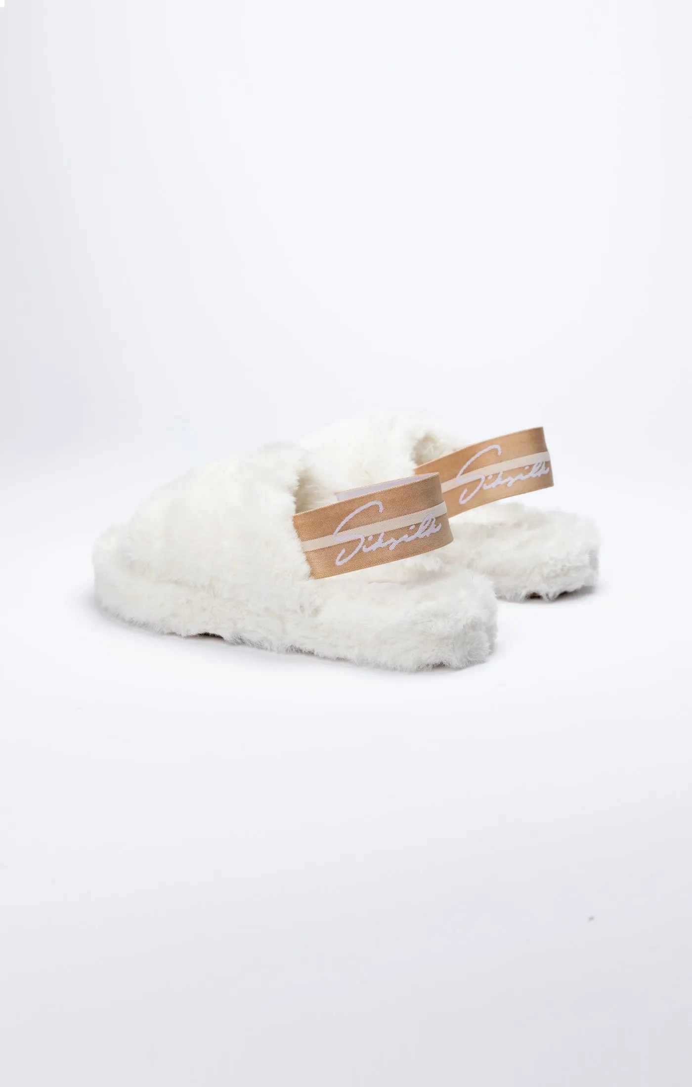 White Fluffy Slide Slipper sold by Siksilk product image thumbnail 3