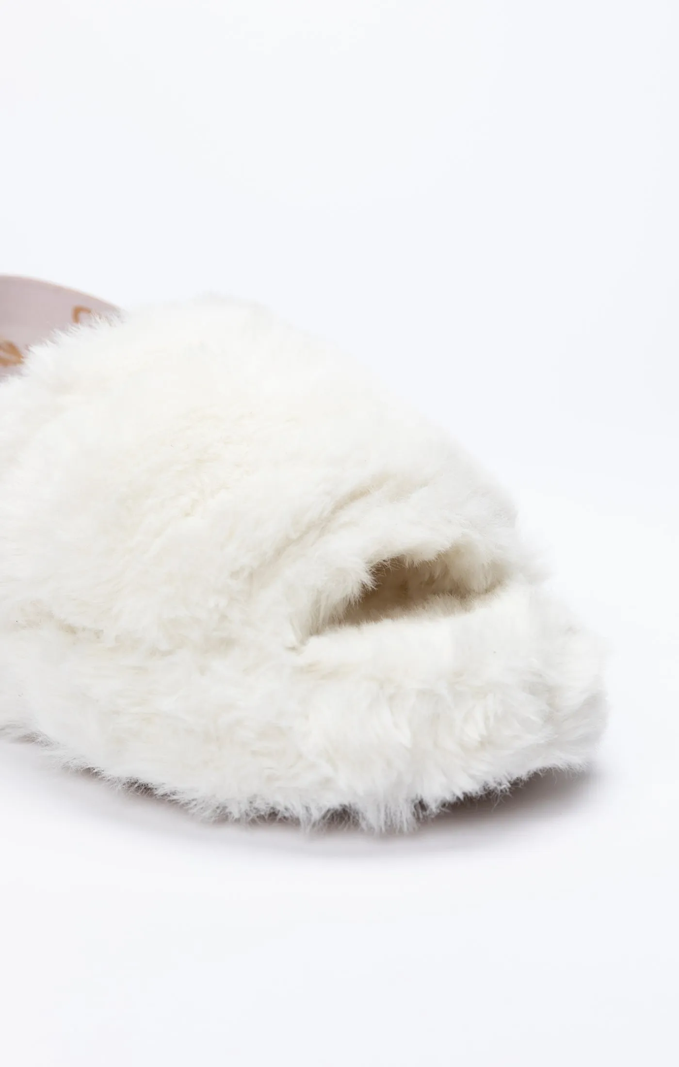White Fluffy Slide Slipper sold by Siksilk product image thumbnail 4