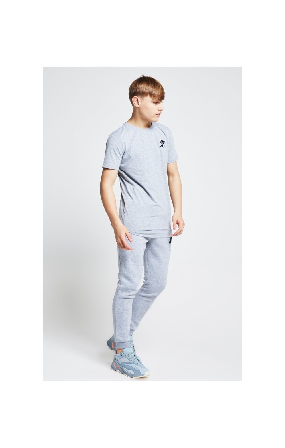 Boys Illusive Grey Marl Essentials Short Sleeve T-Shirt sold by Siksilk product image thumbnail 6