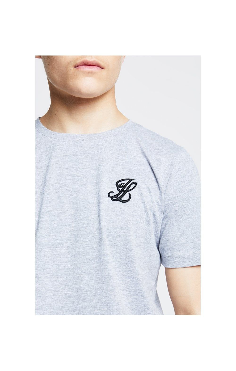 Boys Illusive Grey Marl Essentials Short Sleeve T-Shirt sold by Siksilk product image thumbnail 2