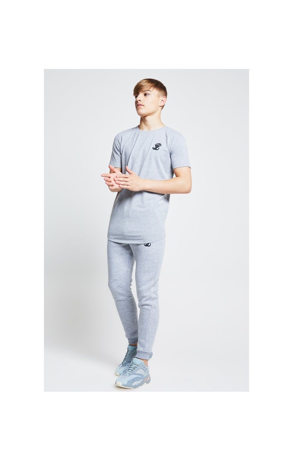 Boys Illusive Grey Marl Essentials Short Sleeve T-Shirt sold by Siksilk product image thumbnail 4