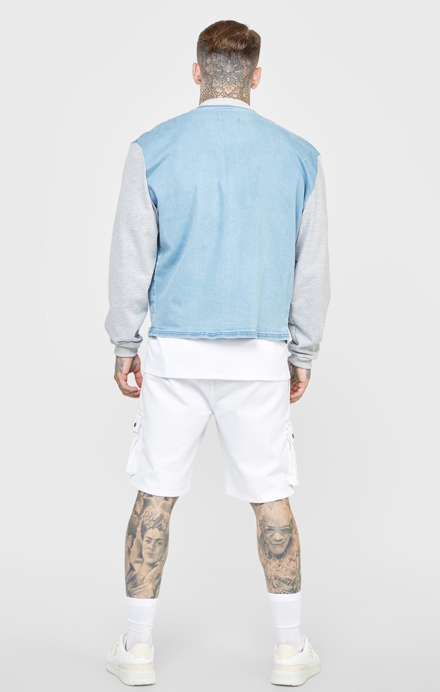 Blue Denim Bomber Jacket sold by Siksilk product image thumbnail 5