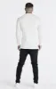 Ecru Long Sleeve Rib Muscle Fit T-Shirt sold by Siksilk