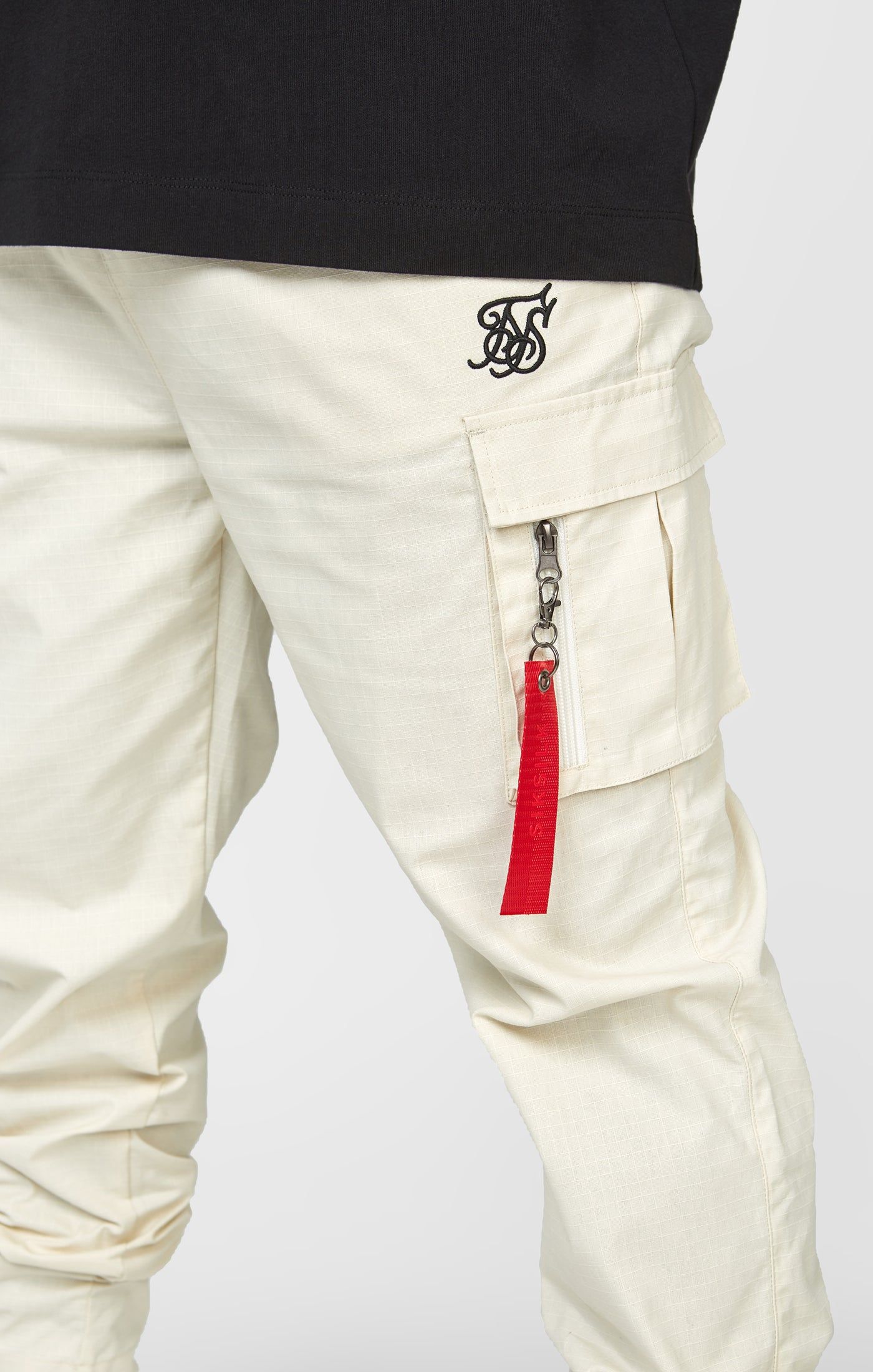 Ecru Relaxed Cuffed Cargo Pant sold by Siksilk product image thumbnail 7
