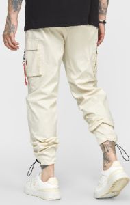 Ecru Relaxed Cuffed Cargo Pant sold by Siksilk