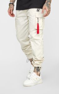 Ecru Relaxed Cuffed Cargo Pant sold by Siksilk