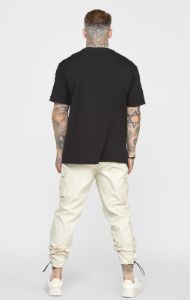 Ecru Relaxed Cuffed Cargo Pant sold by Siksilk