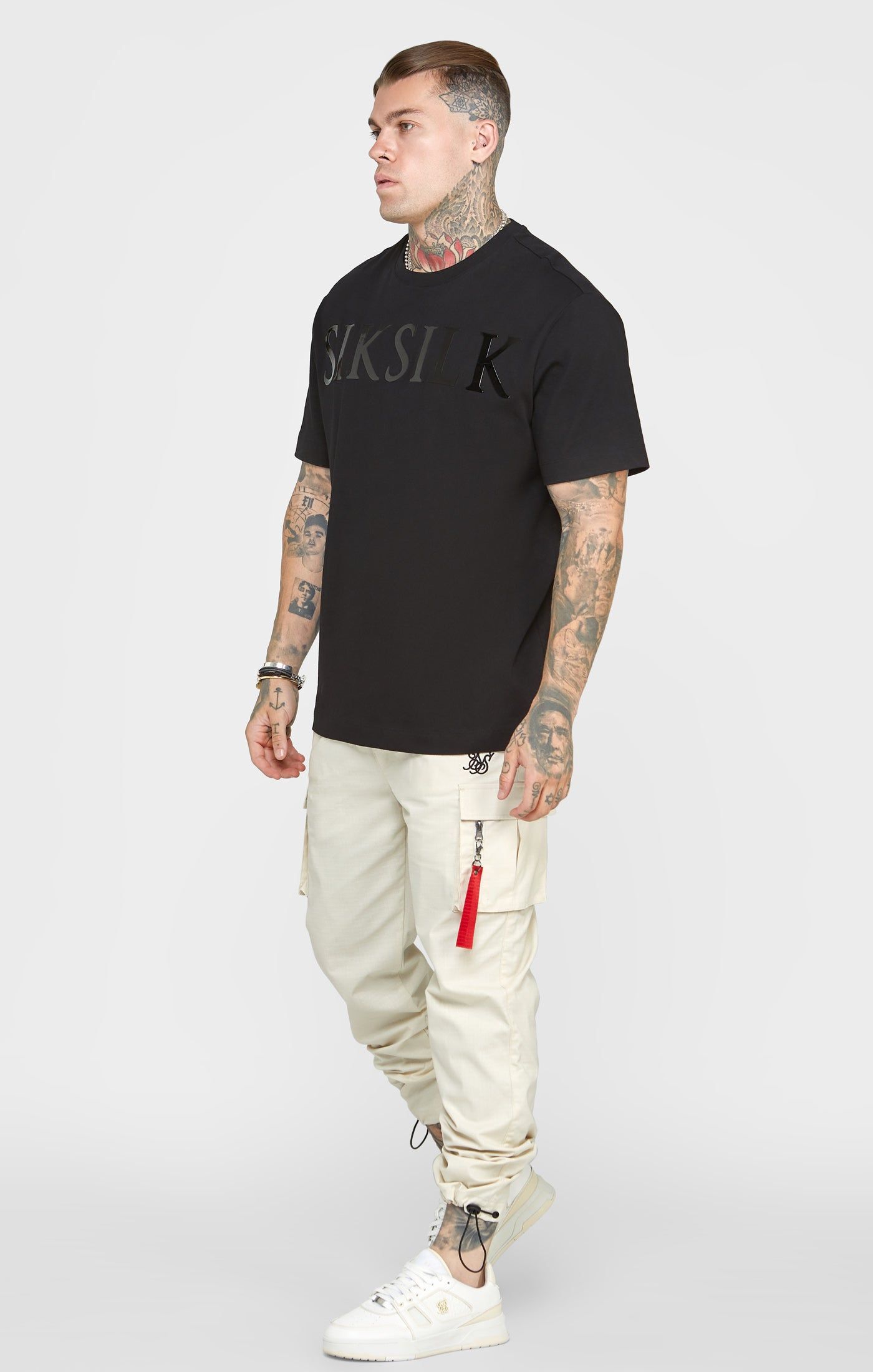 Ecru Relaxed Cuffed Cargo Pant sold by Siksilk product image thumbnail 6