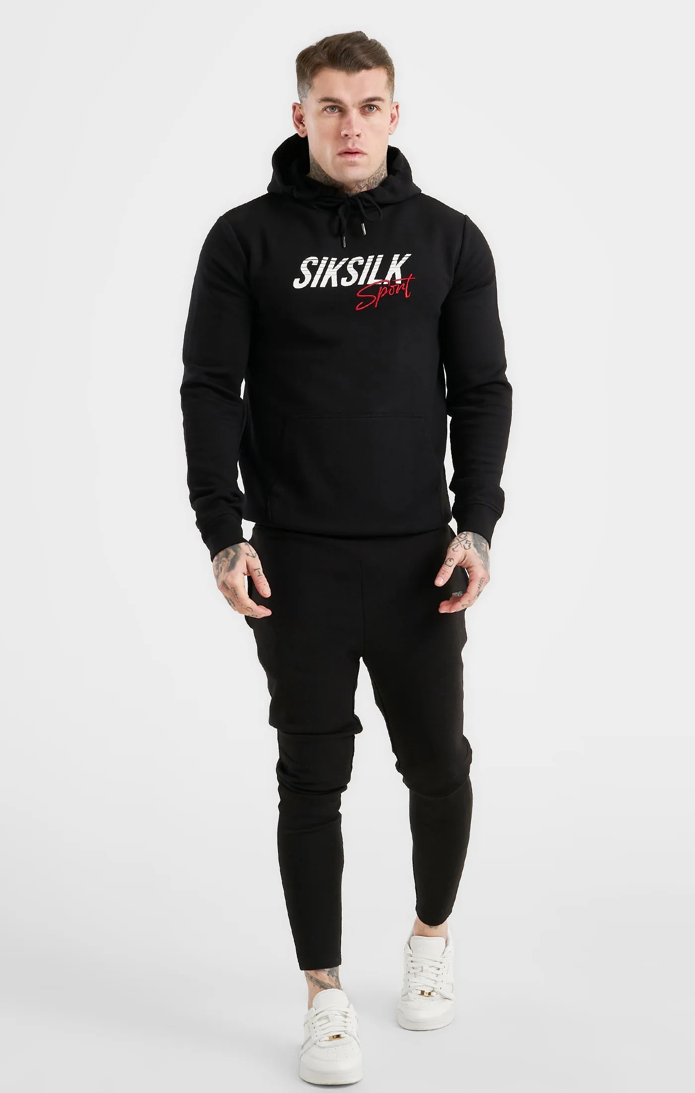 Black Sports Overhead Hoodie sold by Siksilk product image thumbnail 3
