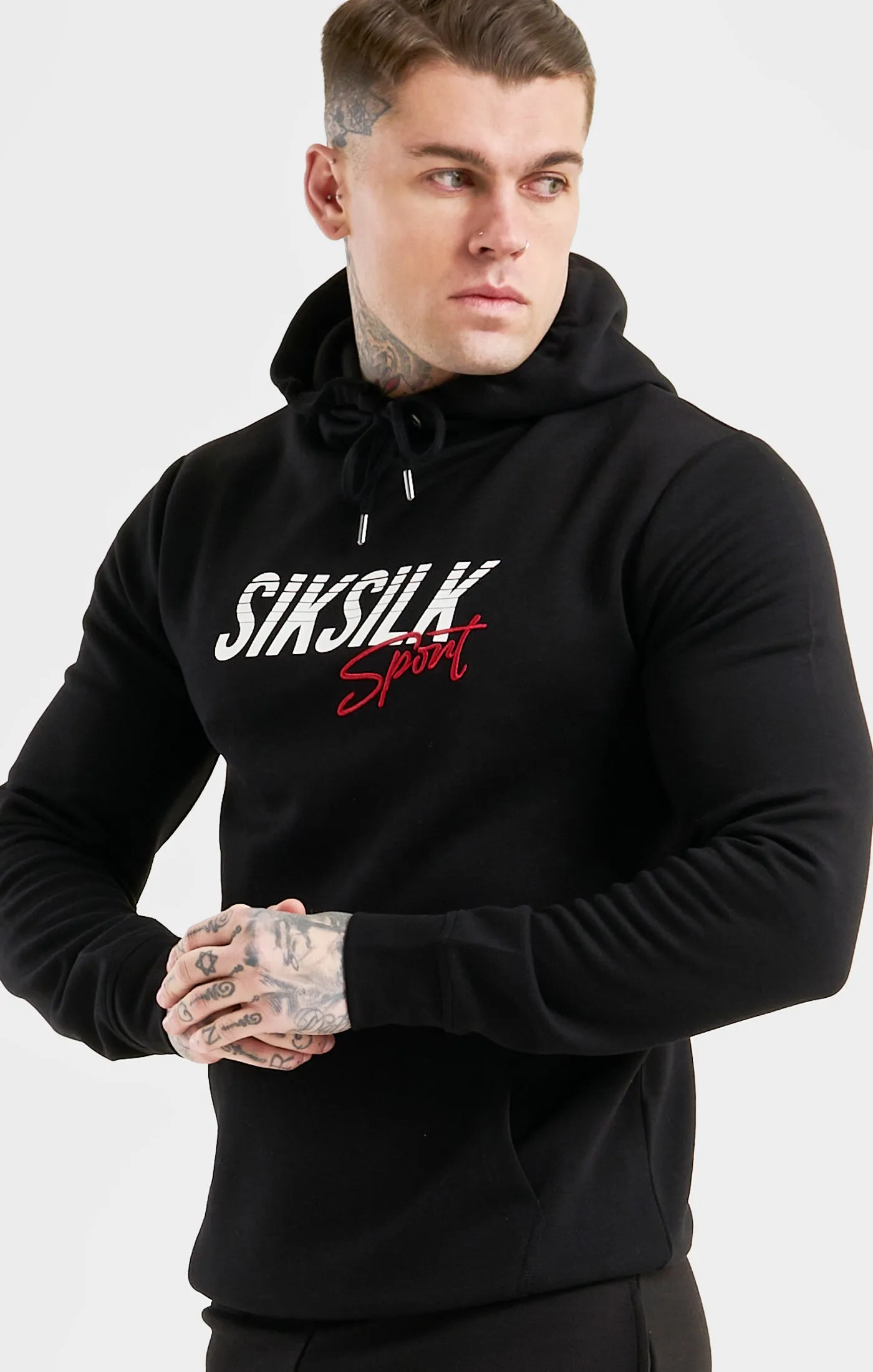 Black Sports Overhead Hoodie sold by Siksilk