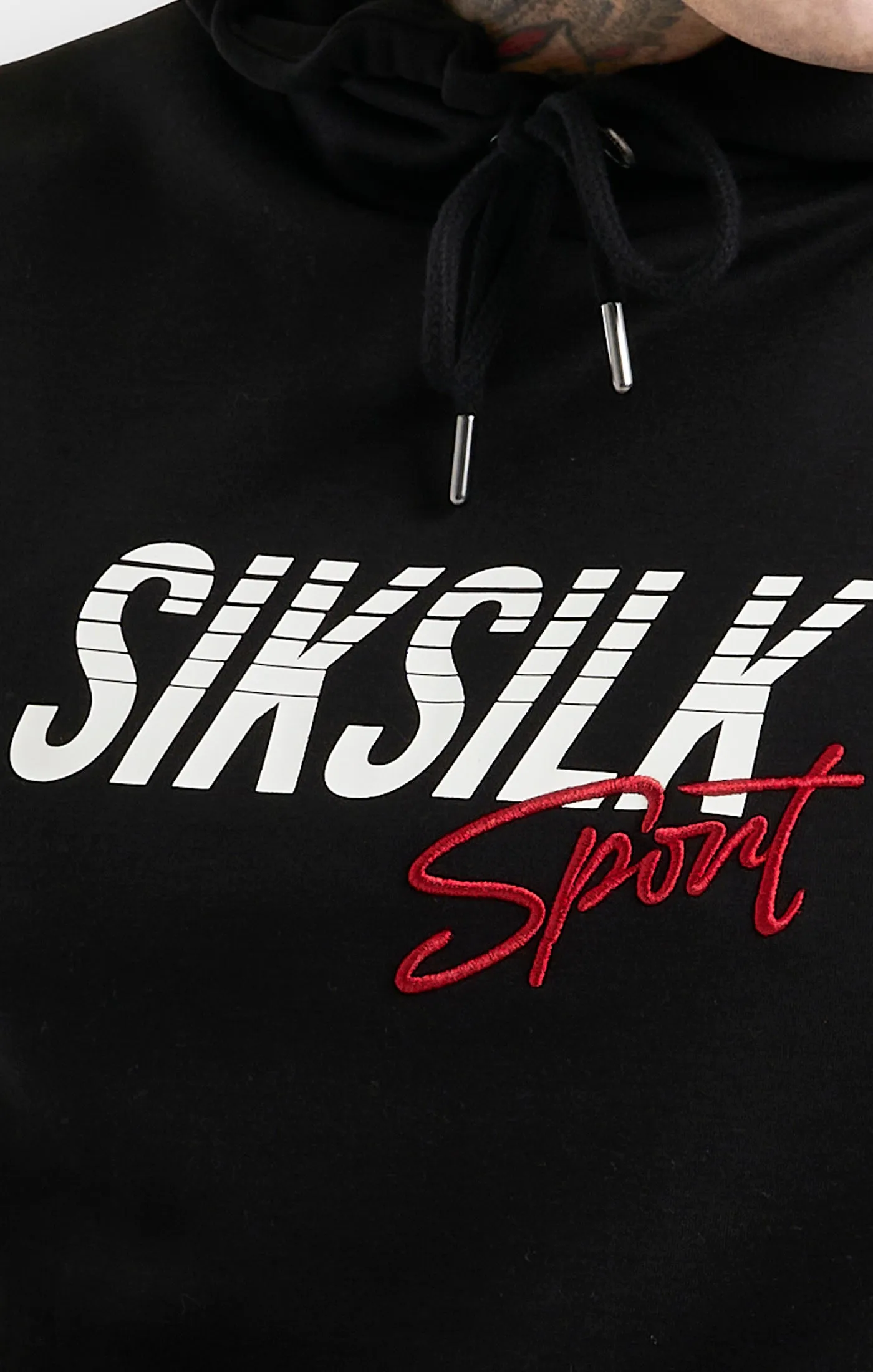 Black Sports Overhead Hoodie sold by Siksilk product image thumbnail 2