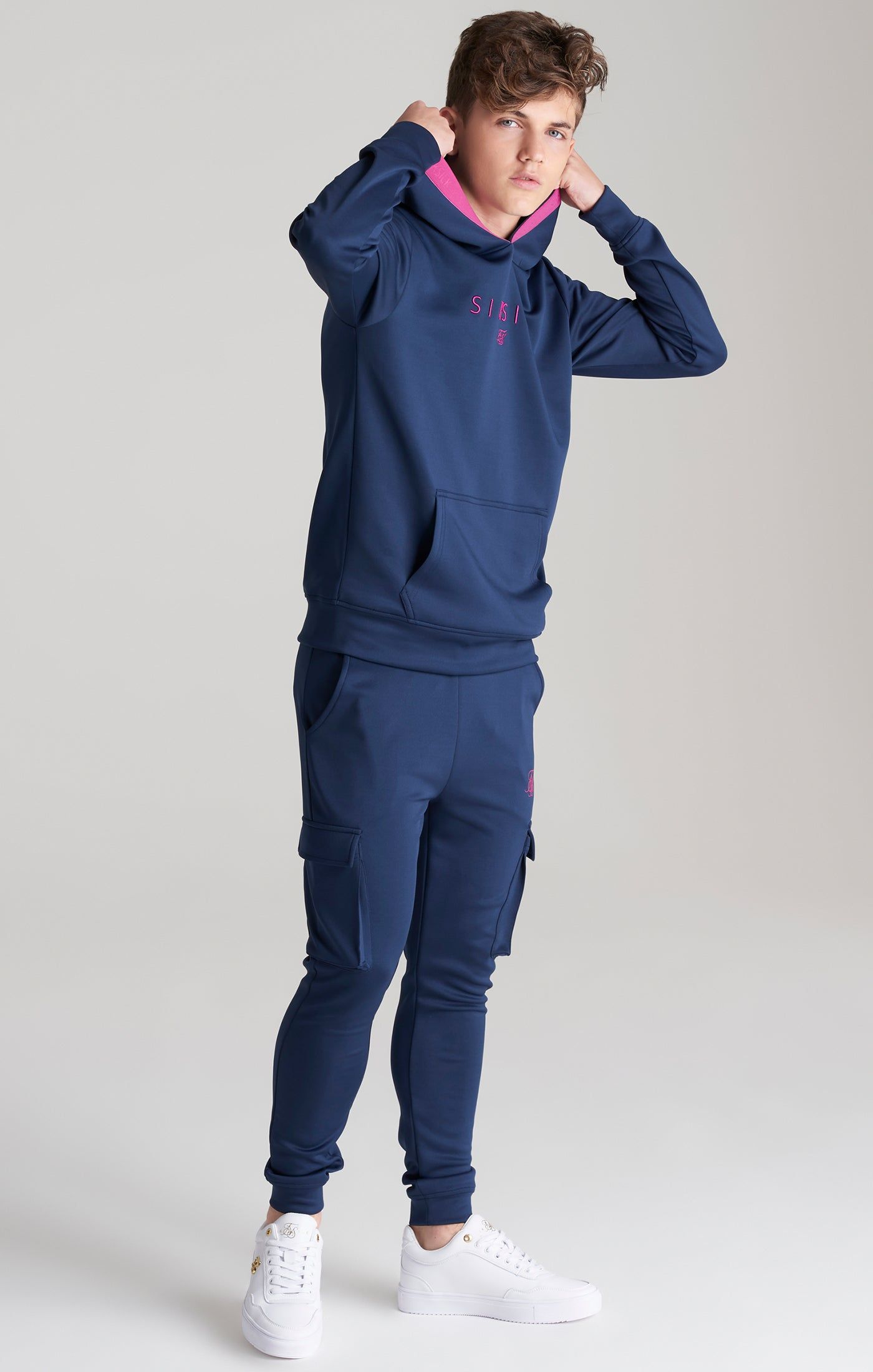 Boys Navy Cargo Jogger sold by Siksilk product image thumbnail 4