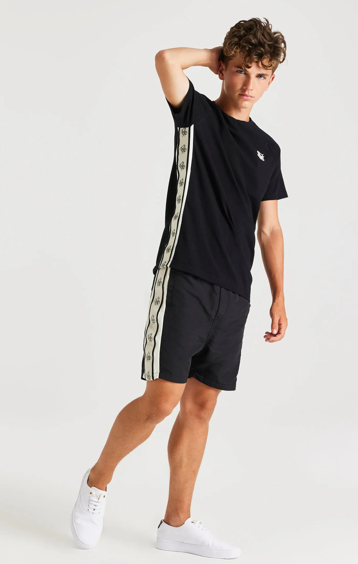 SikSilk Cali Tape Shorts - Black sold by Siksilk product image thumbnail 3