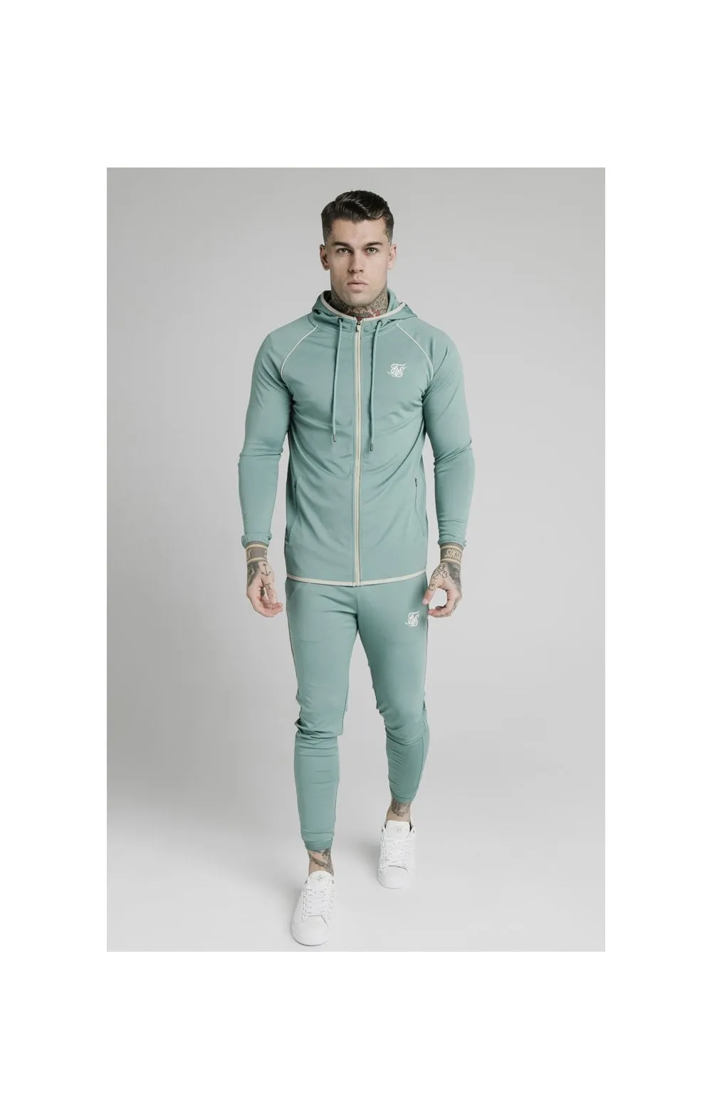 SikSilk Scope Zip Through Hoodie - Light Petrol Blue sold by Siksilk product image thumbnail 5