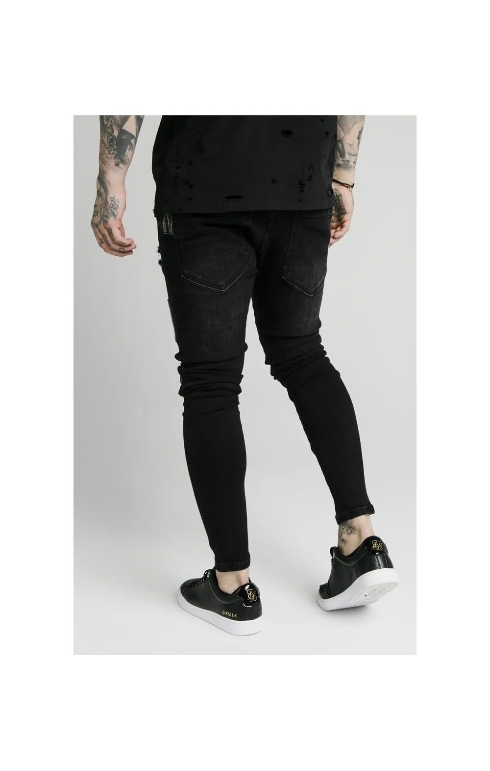 SikSilk Low Rise Fusion Jeans – Washed Black sold by Siksilk product image thumbnail 3