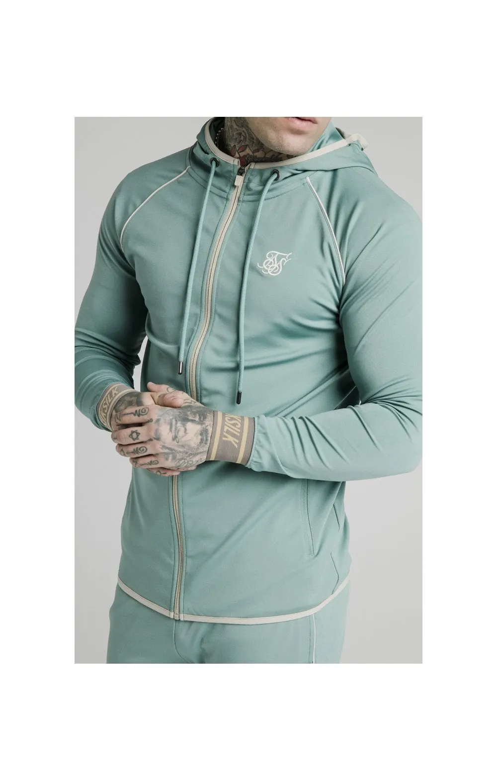SikSilk Scope Zip Through Hoodie - Light Petrol Blue sold by Siksilk product image thumbnail 2