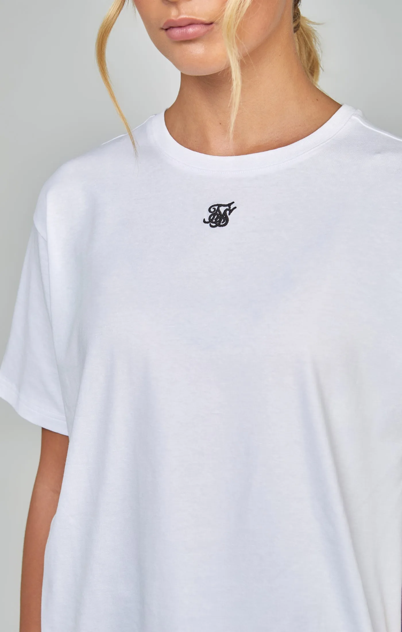 White Essential Boyfriend T-Shirt sold by Siksilk product image thumbnail 3