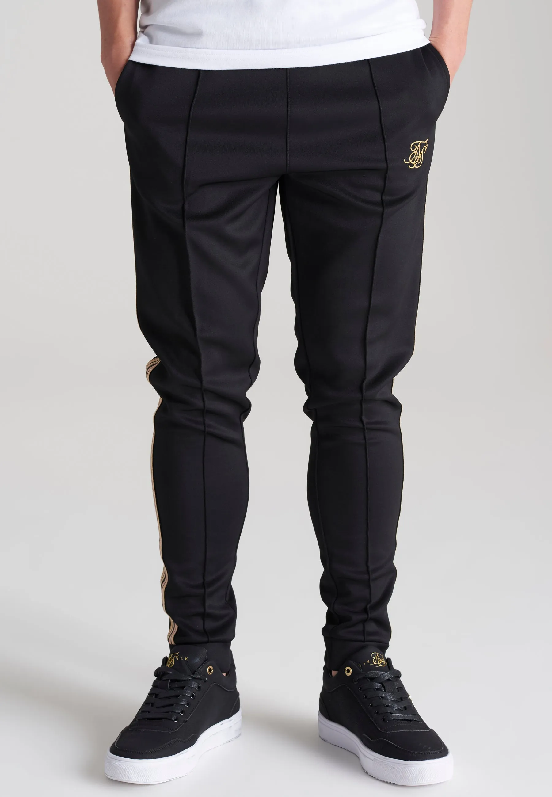 Boys Black Taped Pleated Pant sold by Siksilk product image thumbnail 2
