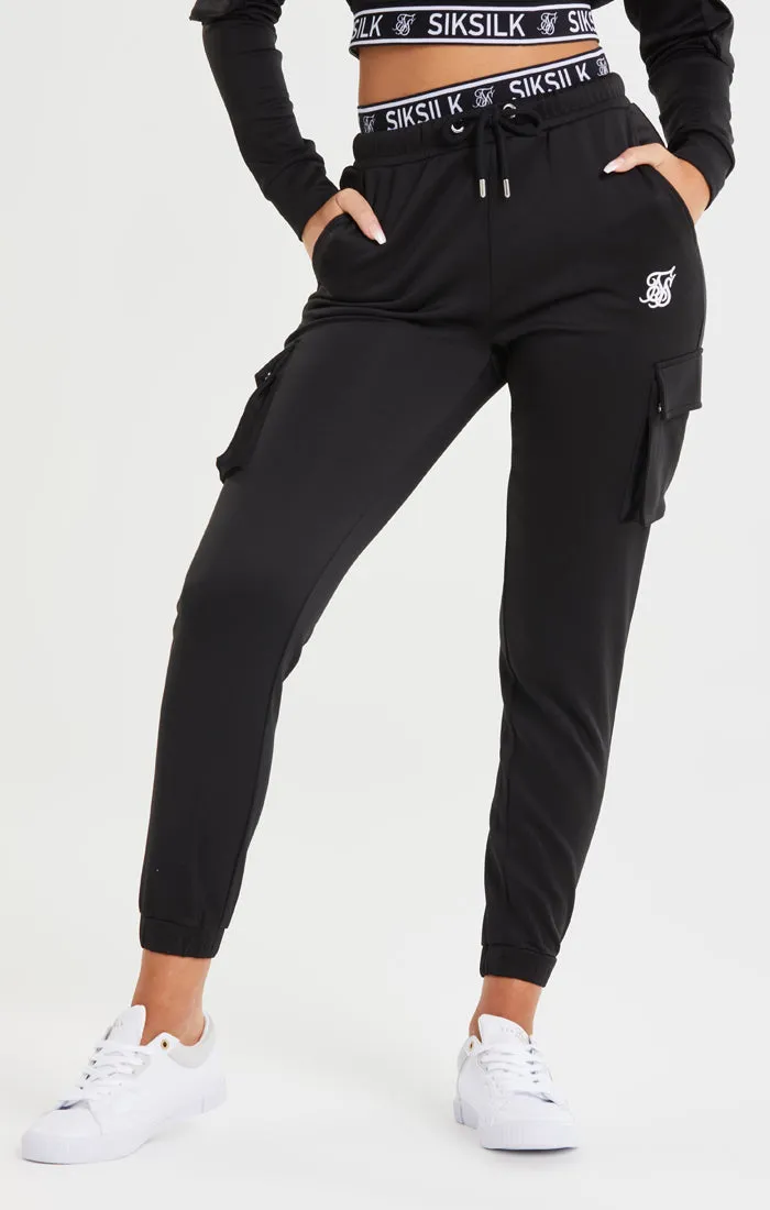 Black Cargo Pocket Jogger sold by Siksilk