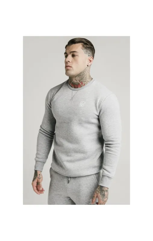 SikSilk Crew Sweat - Grey Marl sold by Siksilk