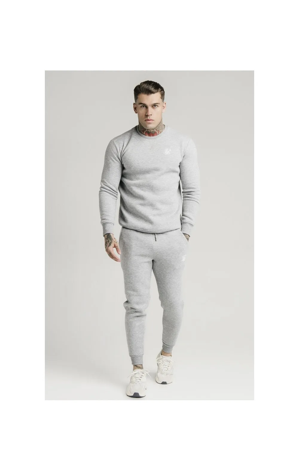 SikSilk Crew Sweat - Grey Marl sold by Siksilk product image thumbnail 5