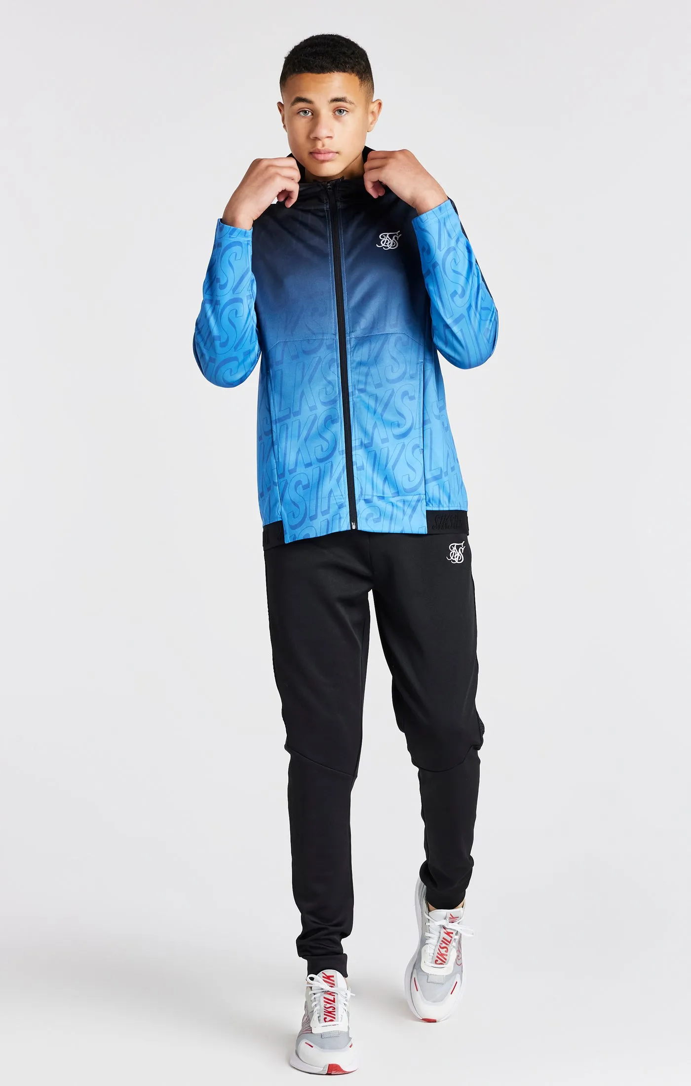 Boys Black Skinny Fit Jogger sold by Siksilk product image thumbnail 3