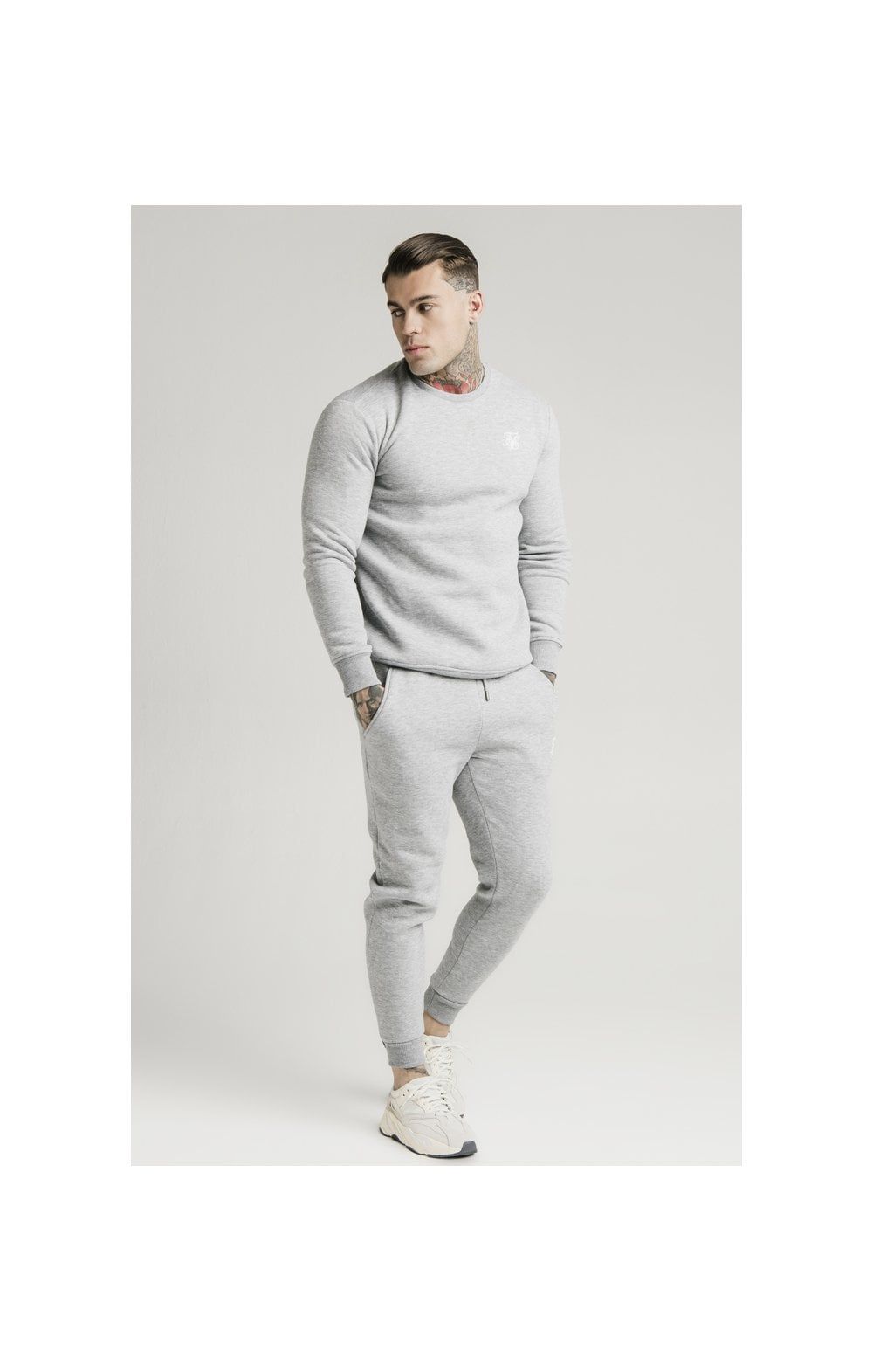 Grey Marl Crew Sweatshirt sold by Siksilk product image thumbnail 4