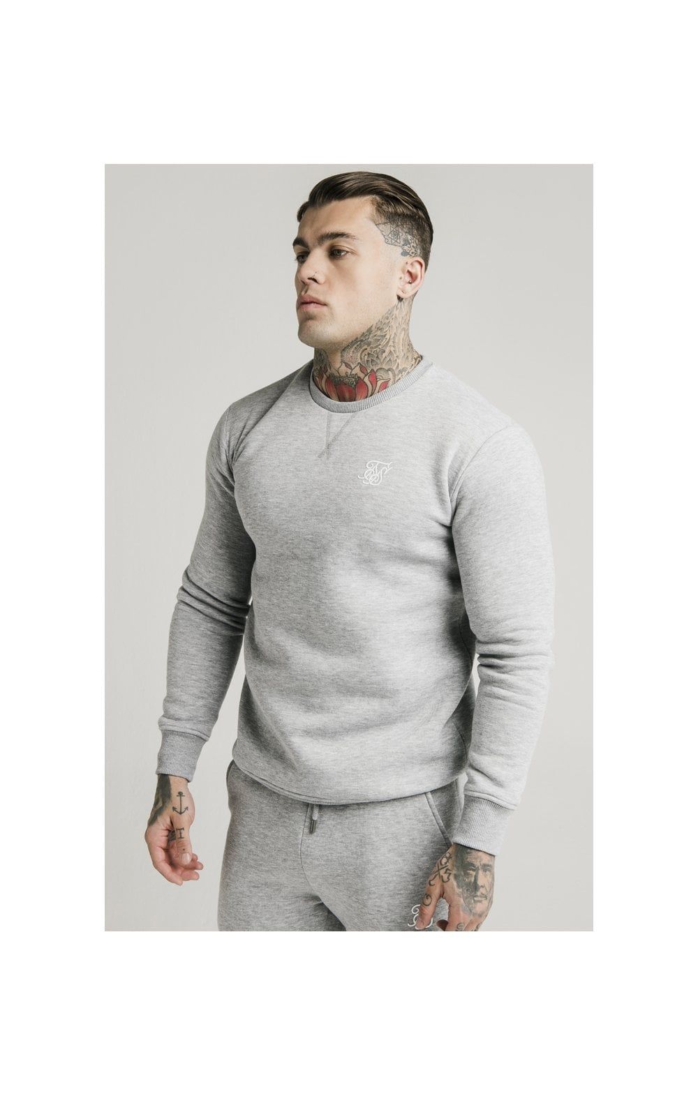 Grey Marl Crew Sweatshirt sold by Siksilk