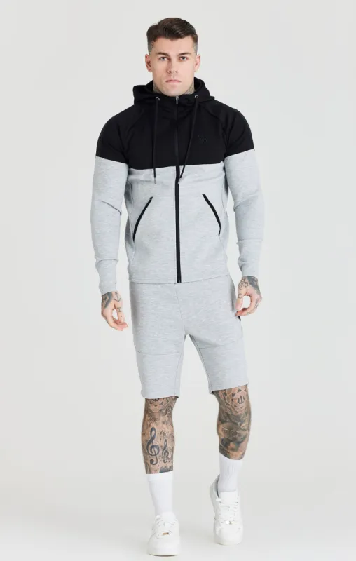 Grey Zip Through Hoodie And Short Twin Set sold by Siksilk