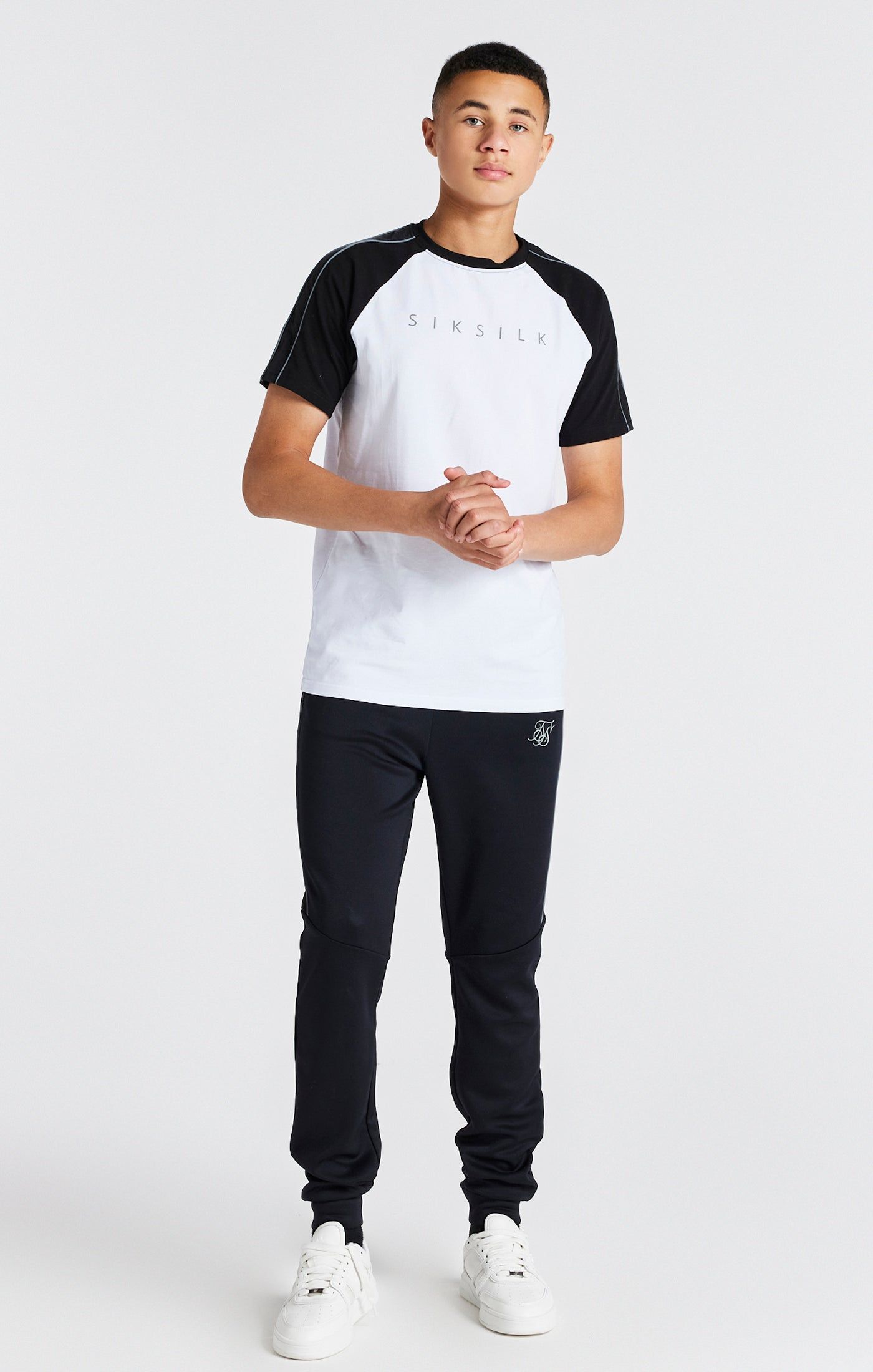 Boys White Raglan T-Shirt sold by Siksilk product image thumbnail 3