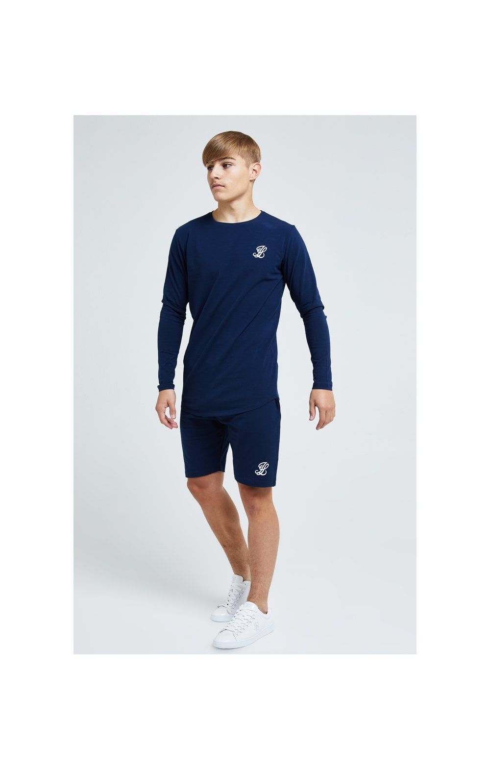 Boys Illusive Navy Essentials Long Sleeve T-Shirt sold by Siksilk product image thumbnail 4