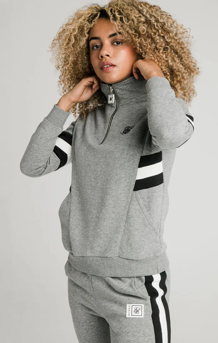 SikSilk Luxe Track Top - Grey Marl sold by Siksilk