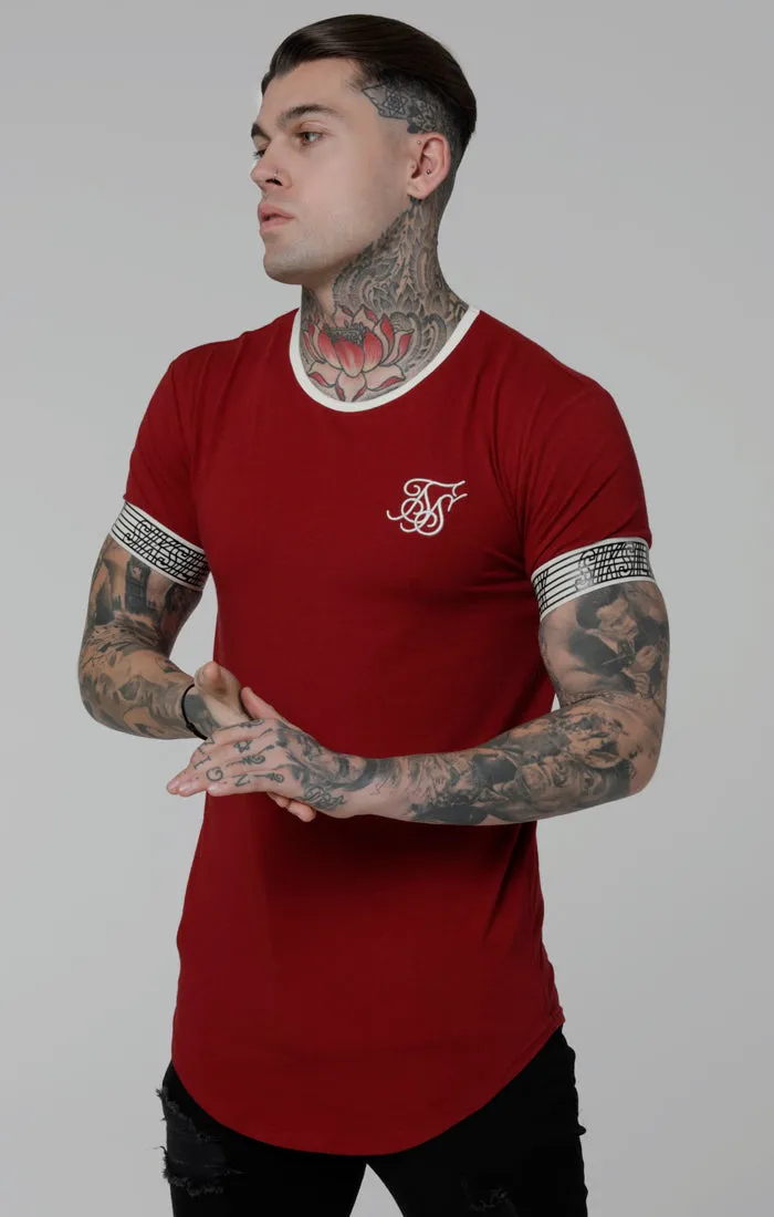SikSilk Runner Cuff Gym Tee - Red sold by Siksilk