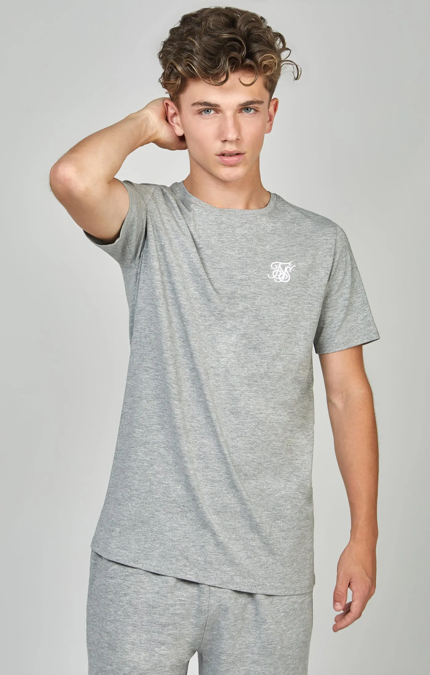 Boys Grey Essentials T-Shirt sold by Siksilk product image thumbnail 4