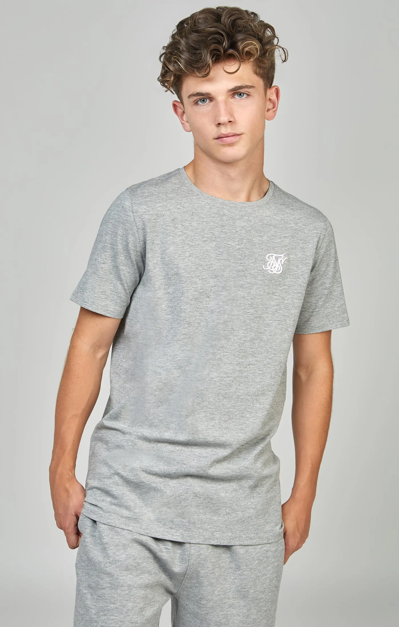 Boys Grey Essentials T-Shirt sold by Siksilk